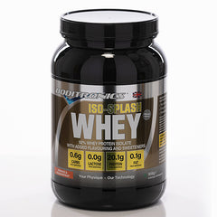 Boditronics Iso Splash Whey protein isolate 908g Orange and passionfruit front of tub