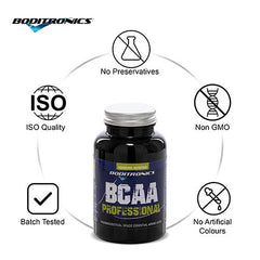 BCAA Professional No preservatives, Non GMO, No Artificial colours, Batch Tested and ISO Quality
