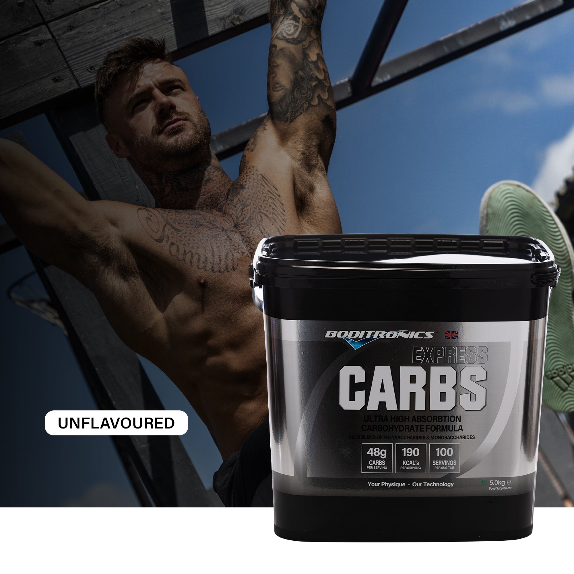 Boditronics Ambassador Ryan Express Carbs 5kg tub Unflavoured