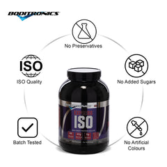 Boditronics Iso Express 100% Whey Protein Isolate 1.5kg tub No Preservatives No Added Sugars No Artificial Colours Batch Tested Iso Quality