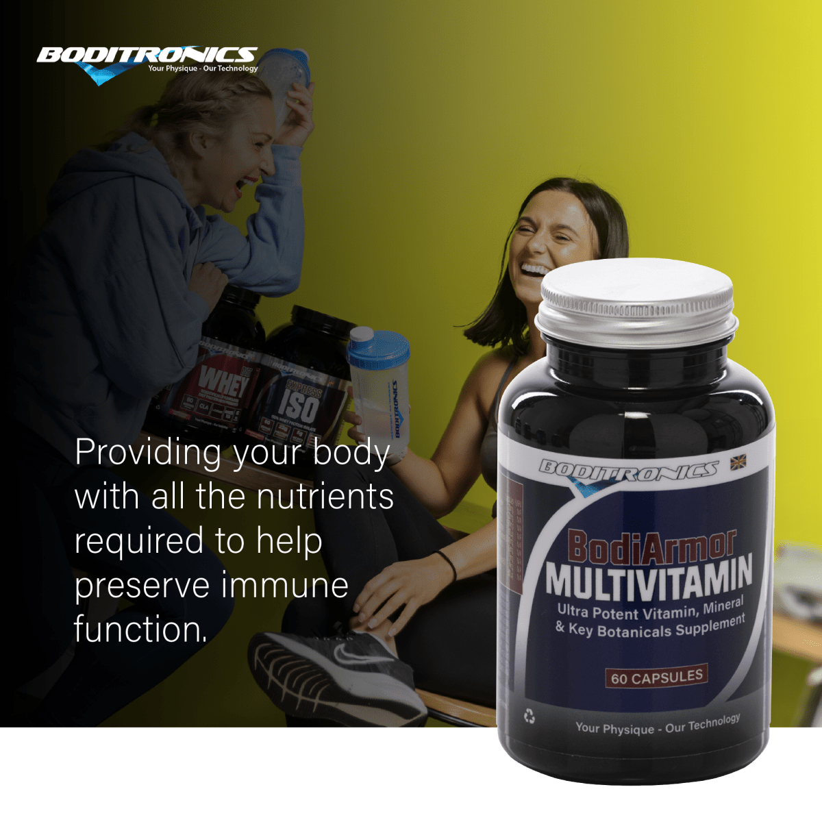 Boditronics Bodiarmor Multivitamin Providing your body with all the nutrients required to help preserve immune function