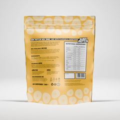 Boditronics Just Protein Banana Split 2kg back of pouch Nutritional Breakdown