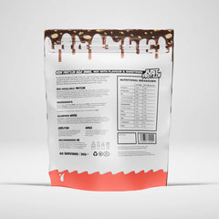 Boditronics Just Protein Choco Buono 2kg back of pouch Nutritional Breakdown