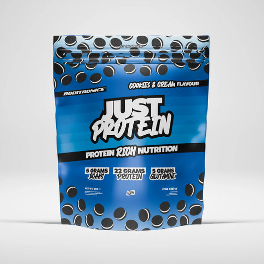Boditronics Just Protein 2kg Cookies and Cream Front of pouch