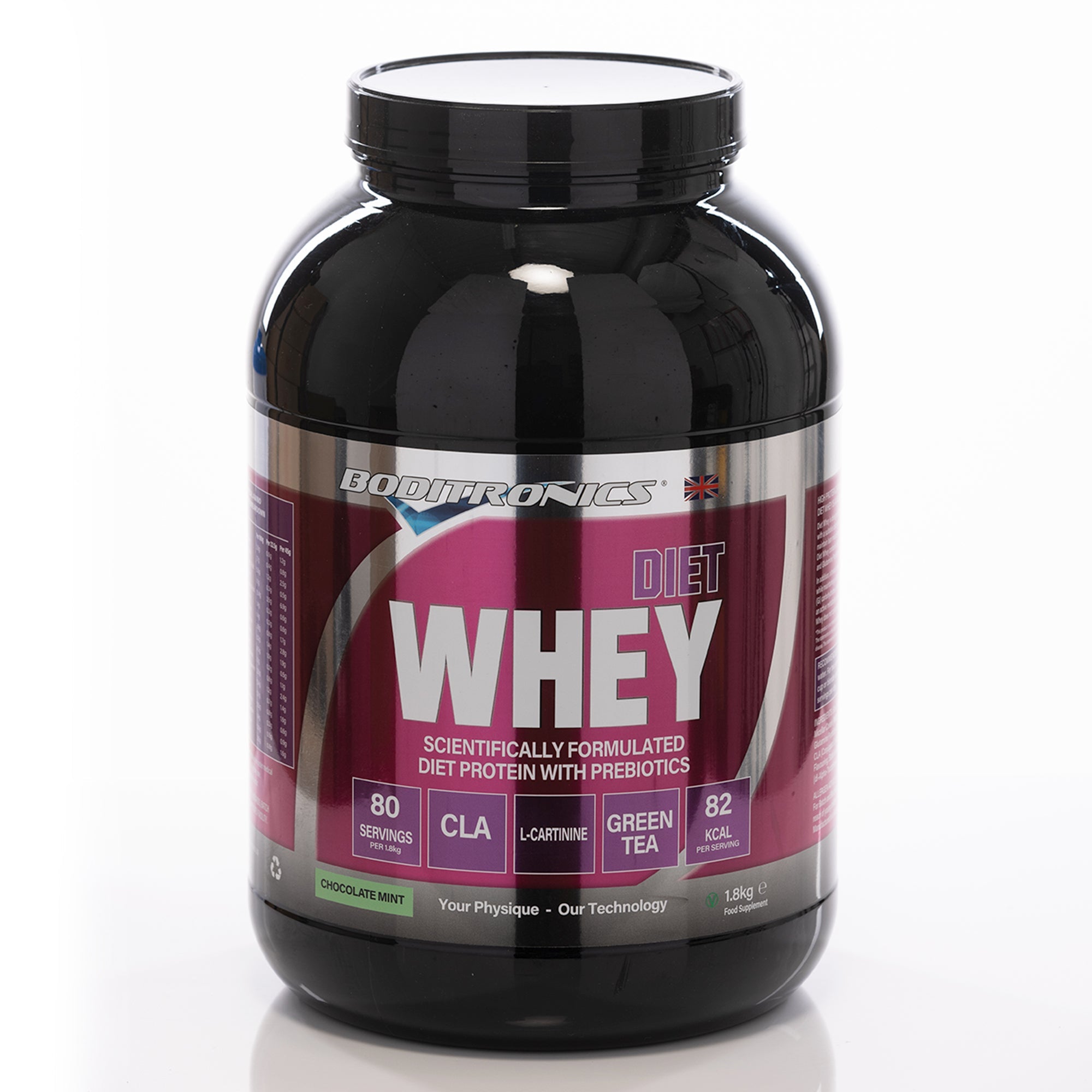 Boditronics Chocolate Mint Diet Whey 900g Tub Front