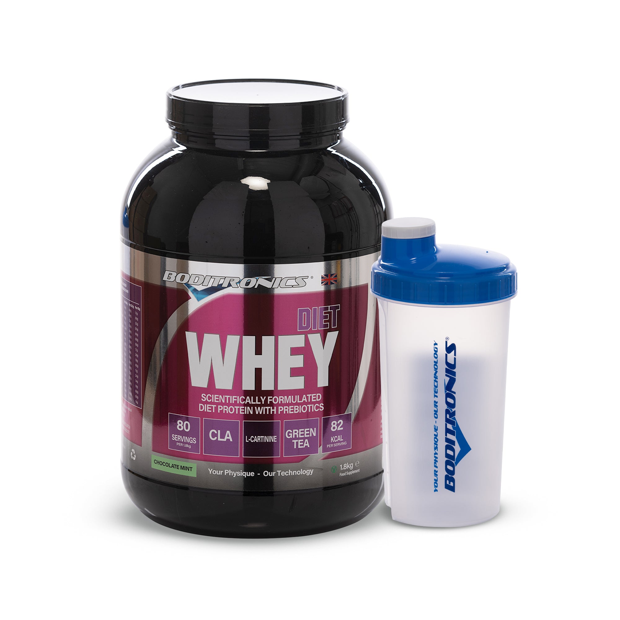 Boditronics Diet Whey Chocolate Mint 1.8kg With Shaker