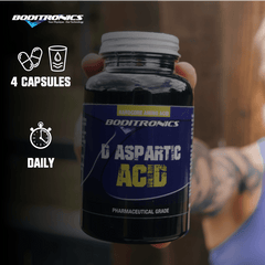 Bodipure - 750mg of 100% D-Aspartic Acid per Capsule - 80 Capsules