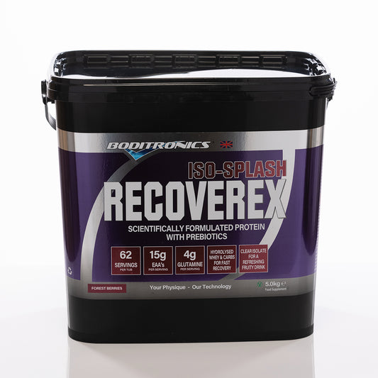 5kg Tub of Boditronics Iso Splash RecoverEx in Forest Berries Flavour