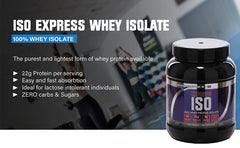 ISO Express 100% Whey Protein Isolate Powder - Flavoured