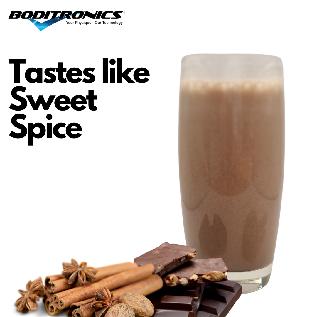 Sweet spice flavour protein shake