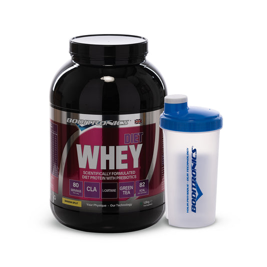 Boditronics Diet Whey 1.8kg Banana Split With Shaker 