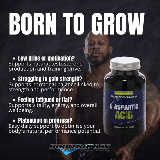 Bodipure - 750mg of 100% D-Aspartic Acid per Capsule - 80 Capsules