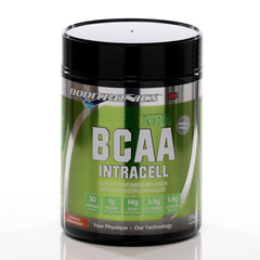 Boditronics BCAA Intracell 375g Orange and passionfruit front of tub 