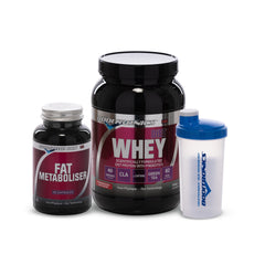 Boditronics Diet Whey 900g Strawberries and Cream Bundle With Fat Metaboliser and Shaker 