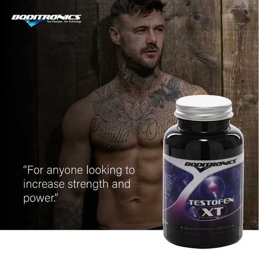 Boditronics Ambassador Ryan with Testofen XT capsules For anyone looking to increase strength and power