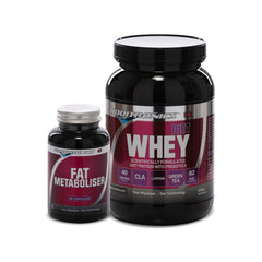 Diet Whey Protein Powder & Fat Metaboliser Bundle - Flavoured - 900g Tub