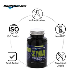 Boditronics ZMA No Preservatives Non GMO No artificial colours Batch Tested ISO Quality 